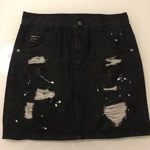 Vintage paint effect skirt